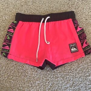 Binky Bro x Quiksilver 2-3T Neon Pink Swim Shorts